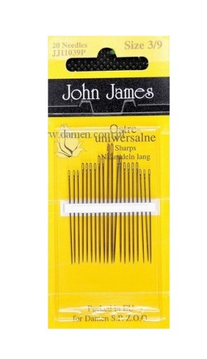 OSTRÉ UNIVERZÁLNE IHLY - 3/9 - JOHN JAMES 20 ks.