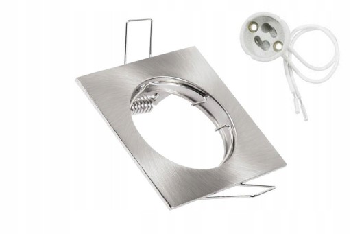 LUMINAIRE + päticová halogénová lampa GU10 strieborná HLINÍKOVÁ zapustená podhľadová