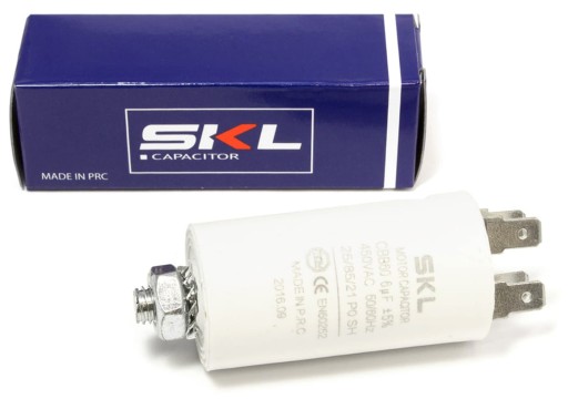 Kondenzátor 6uF 450V SKL práčky umývačky riadu sušičky