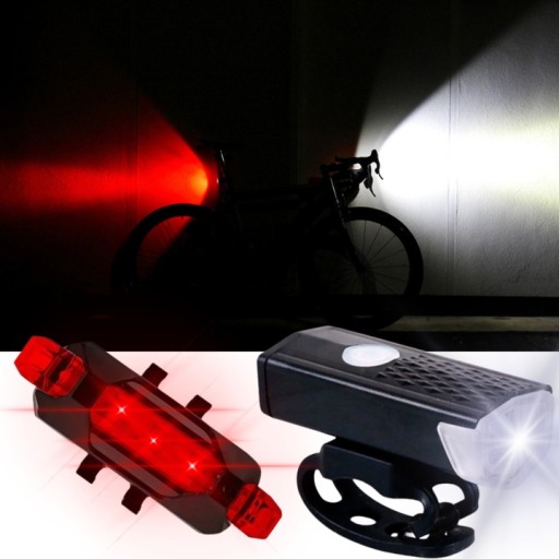 LED CYKLISTIKA PREDNÁ + ZADNÁ - VODEODOLNÁ - SET - CE