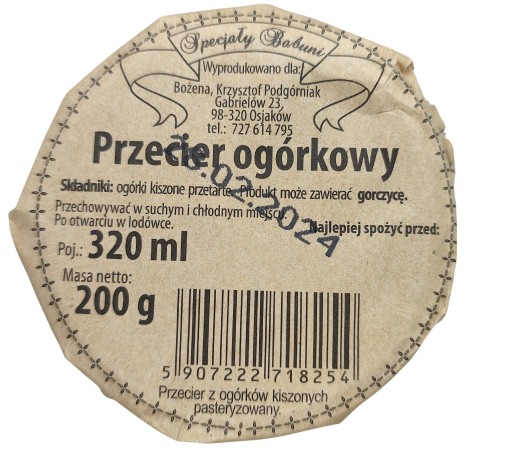 Uhorkové pyré 200g Babičkine špeciality