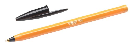 BIC CLASSIC SET ORANŽOVÝ ORIGINÁL JEMNÝ GUĽOVÝ PITOČ BLACK OFFICE x2