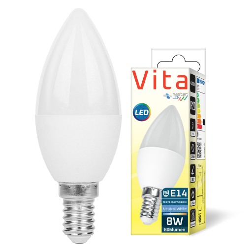 LED žiarovka E14 diódová 10 SMD 2835 8W 230V 3 FARBY