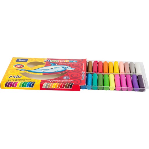 Plastelína 24 farieb 15g KP004-G TETIS