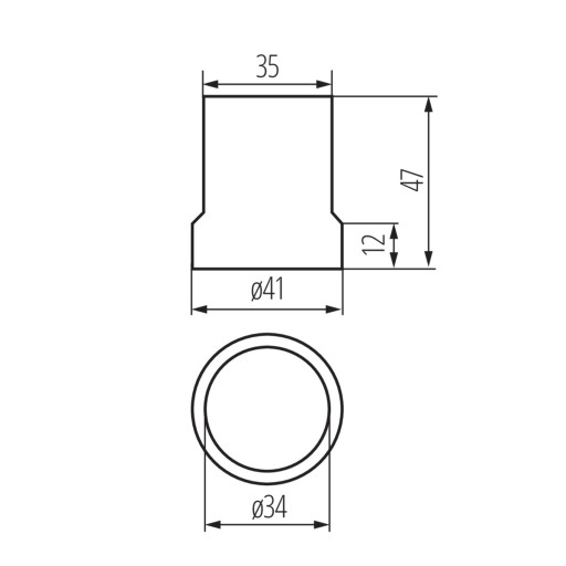 Keramická objímka pre žiarovky so závitom E27, Kanlux HLDR-E27