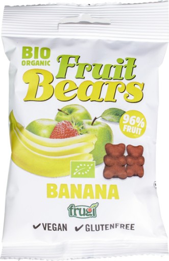 JUMMY BEARS JABLKO - JAHODA - BANÁN BEZ PRIDANÉHO CUKRU BEZLEPKOVÉ BI