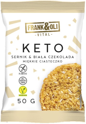 Mäkké sušienky CHESECAKE A BIELA ČOKOLÁDA KETO BEZ CUKRU Frank