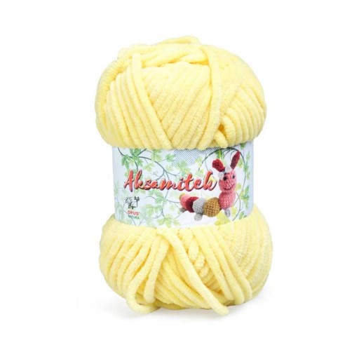 Plyšová priadza Marigold Opus, SVETLO ŽLTÁ 216