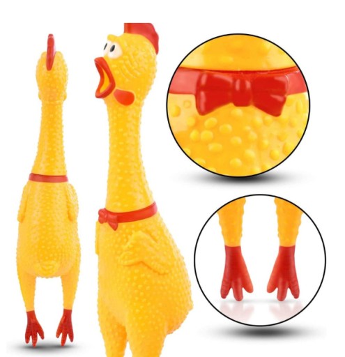 Hračka pre psa RUBBER SQUEAKY CHICKEN S SCREAMING