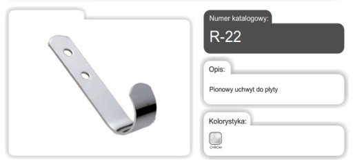VERTIKÁLNY DRŽIAK PRE CHROMOVÚ DOSKU R-22/C AMIX