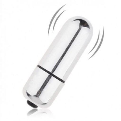 MALÝ KOMPAKTNÝ PRÍRUČNÝ VIBRATOR, STRIEBORNÁ FARBA
