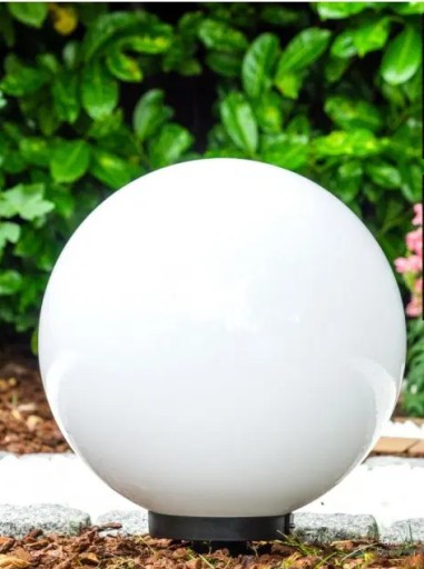 SOLÁRNA ZÁHRADNÁ LAMPA SILNÁ BIELA LED GUĽA XXL 2 ks