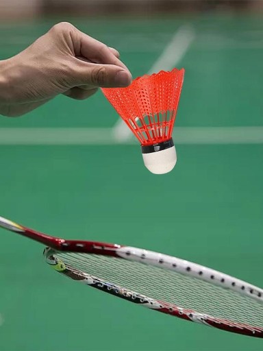 Farebné badmintonové loptičky, plastová tuba, 6 kusov