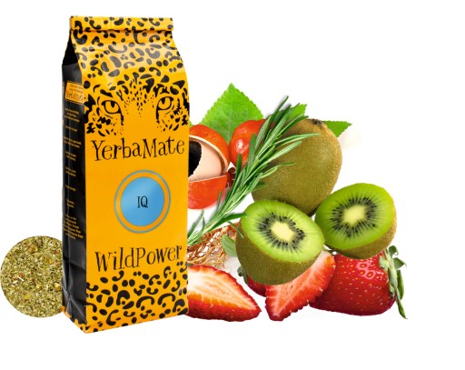 Yerba Mate IQ 200g WildPower kiwi guarana ženšen jahoda