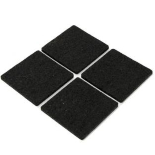 Nábytková plsť štvorcová ČIERNA 45x45 (blister 4 ks)