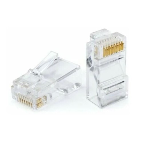 100 x RJ45 INTERNETOVÁ ZÁSTRČKA 8P8C ZLAT