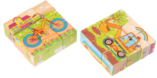 WOODEN PUZZLE ship VEHICLES bloky 4428
