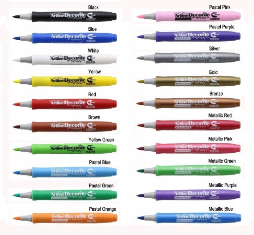 Artline TOMA PERMANENTNÝ MARKER Decorite Brush BIELY