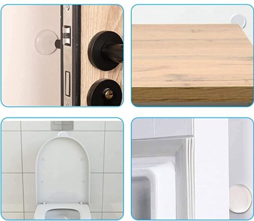 NÁRAZNÍK KĽÚČKY DVERÍ, SAMOLEPIACI NA STENY, ČISTÝ ZARÁŽKA 40 mm x1
