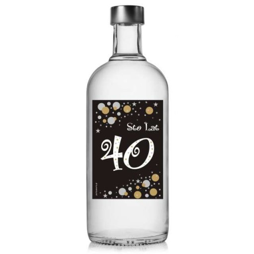 narodeninové etikety na ALCOHOL vodka 40. narodeniny