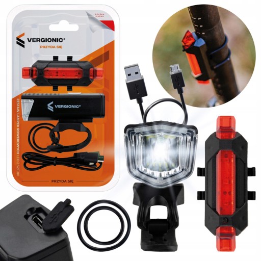 Sada 2 LED svetiel na bicykel - komplet