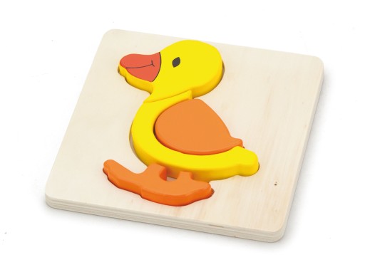 VIGA Baby prvé drevené puzzle, kačička