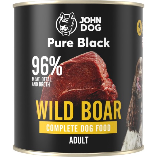 John Dog Pure Black Dzik mokré krmivo 800g