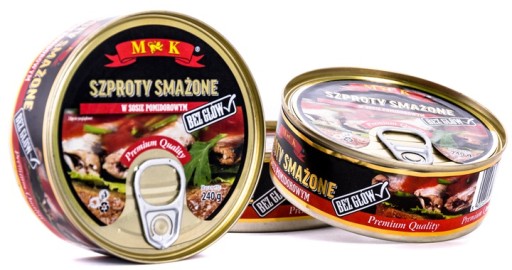Údené šproty v paradajkách, 160g MK
