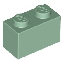 LEGO 3004 BRICK 1x2 pieskovo zelená NOVINKA (12g) 16 ks