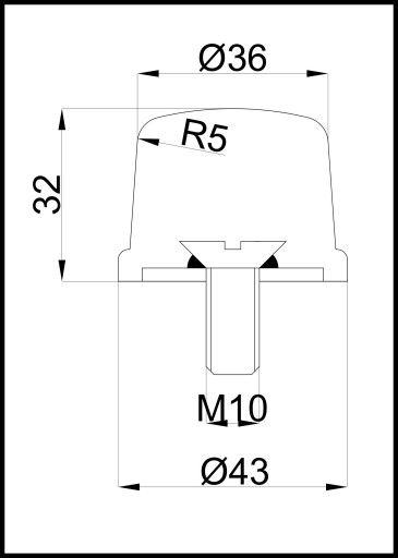 Vibroizolátor/nárazník nárazník/nárazník/noha PU M10
