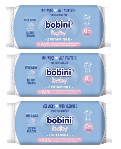 Bobini vlhčené obrúsky pre deti 3x 60 ks