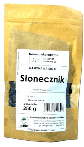 BIO slnečnicové semienka na klíčky 250g PL-EKO