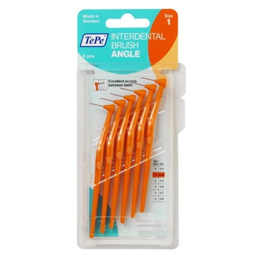 TePe Uhlové čističe rúr 0,45 mm ORANŽOVÁ veľ. 1