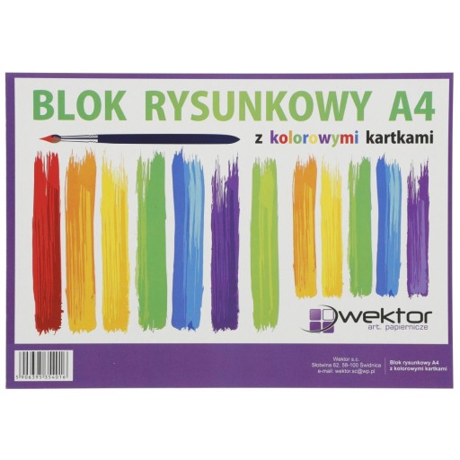 BLOK NA KRESLENIE A4 ŠKOLSKÝ FAREBNÝ VEKTOR 016
