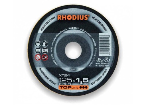 Hliníkový rezací kotúč 125x1,5mm Rhodius Top