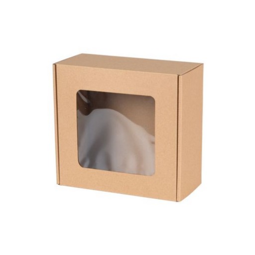 krabica s OKNO 130x130x40mm kartón Darčekové balenie 10 ks