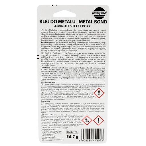 Dvojzložkové lepidlo na kov Metal Bond 57g