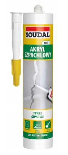 Soudal svetlý akrylový tmel 280ml biely Soudal svetlý akrylový tmel