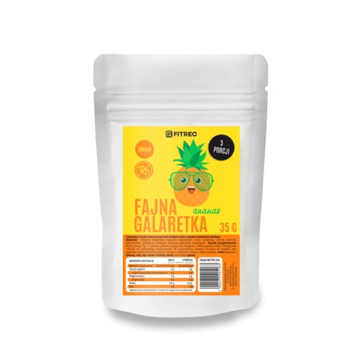 FITREC Cool bez cukru ananásové želé 35 g (5 PORCIÍ)