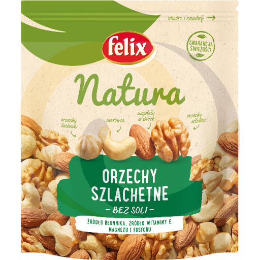 Kešu oriešky bez soli Felix Natura 170g