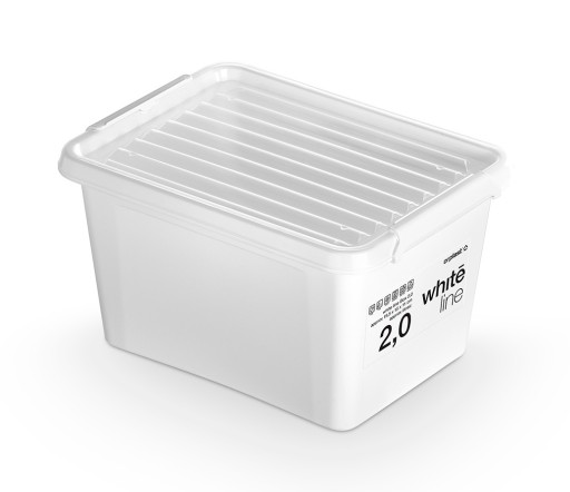 ORGANIZÁTOR BOX KONTAJNER S viečkom 2 L whiteline