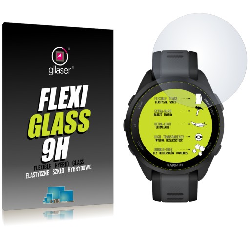 Hybridné sklo Glaser FlexiGlass 9H pre Garmin Forerunner 165 / nerozbije sa