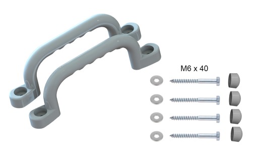SLNKO - IHRISKO RÚČKY 240 mm - 2 ks SO ŠEDÝMI SKRUTKAMI GY