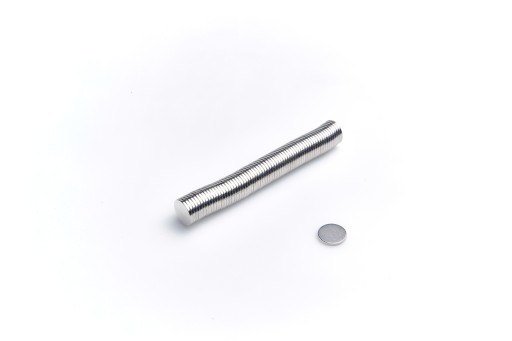 Cylindrický neodymový magnet MW 9x1 N38, sada 10 kusov
