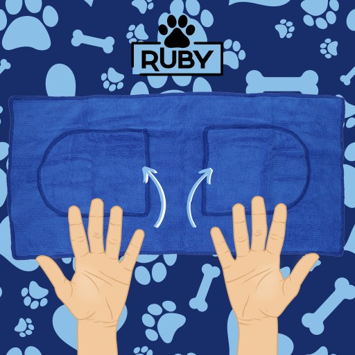 RUBY Mikrovláknová savá utierka pre psov a mačky, obdĺžniková