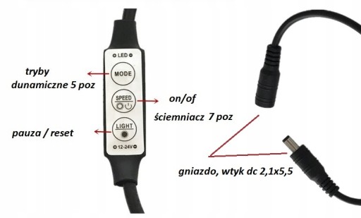 SPÍNAČ RUČNÝ STMIEVAČ LED MINI 12/24V 6A