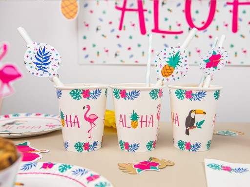 Havajské slamky zo sady Aloha Party 6 ks