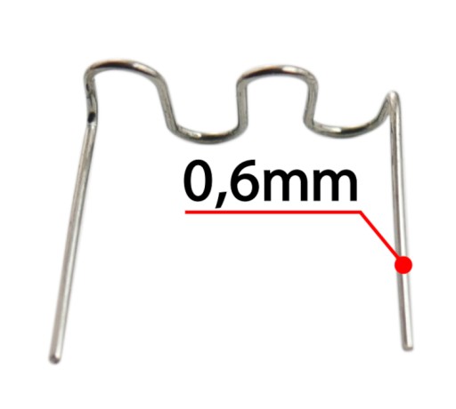 Spony plastové RS26 100ks ploché BIG WAVE 0,6mm na opravu plastov