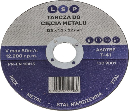 Kotúčové rezacie kotúče na kov 125 INOX NEREZ INOX 10 kusov