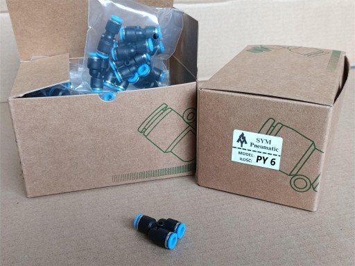 Konektor Y-T Pneumatický zásuvný rozbočovač fi 6mm PY 6